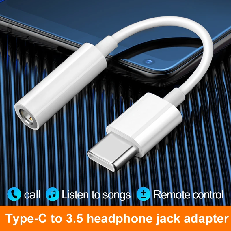 Usb C Earphone - USB-C-auf-3,5-mm-Kopfhöreranschluss-Adapter, Aux-Audiokabel für Samsung Galaxy, Huawei,