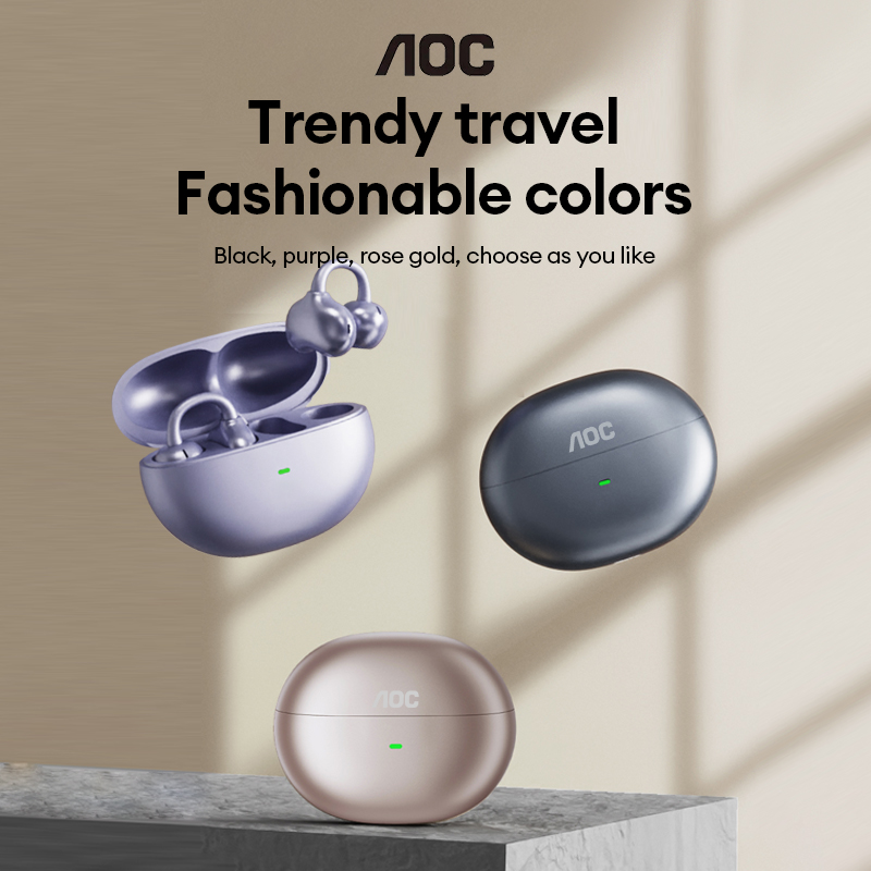 Earbuds Charging Case - AOC ACD2544 Kabellose Bluetooth-Ohrbügel-Kopfhörer Open-Ear-Kopfhörer Surround-Stereo-Sound