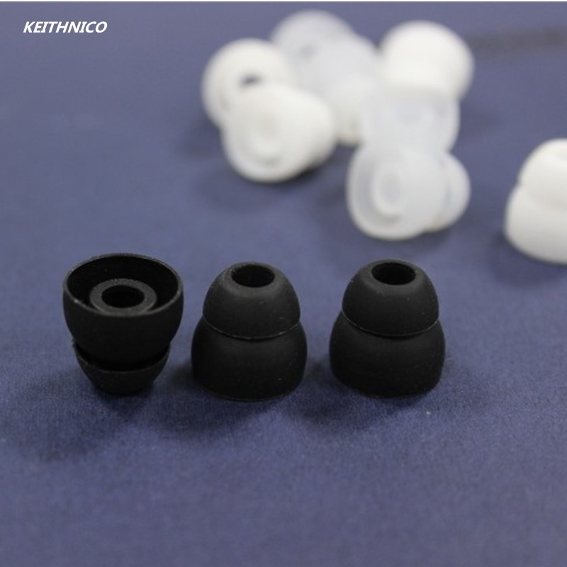 Silicone Ear Tip Replacement - 8-teilige Silikon-Ohrstöpsel, Doppelflansch-Ohrstöpsel, Ersatz-Ohrstöpsel, Ohrstöpsel für