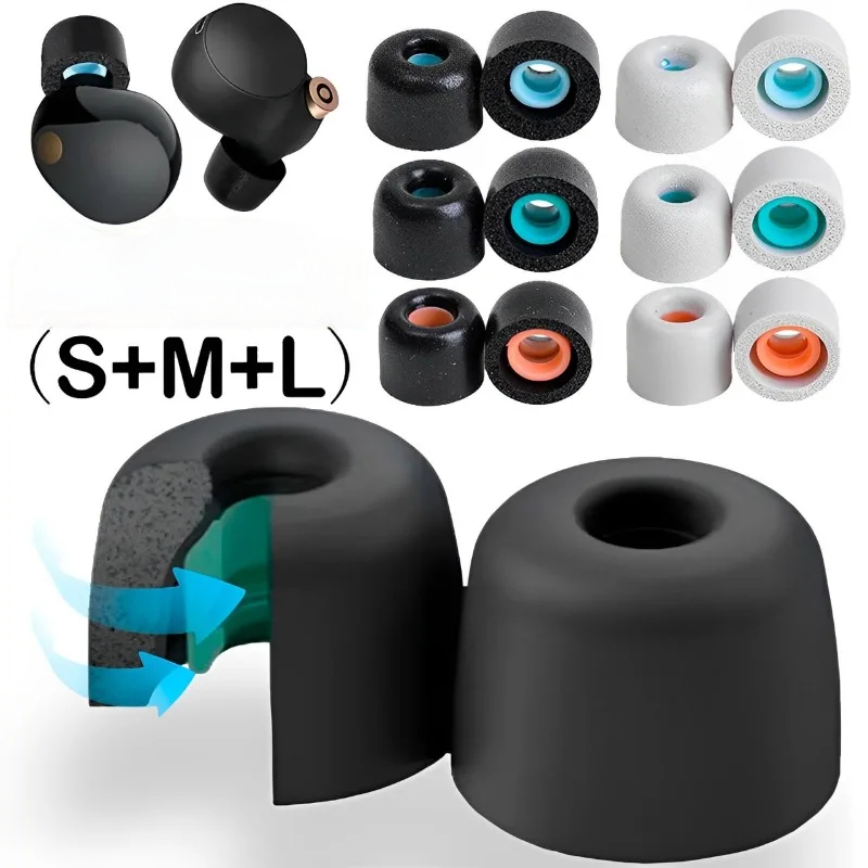 Earphone Foam Tip - Memory-Schaum-Ohrpolster für Sony WF-1000XM4 WF-1000XM3 In-Ear-Kopfhörer,