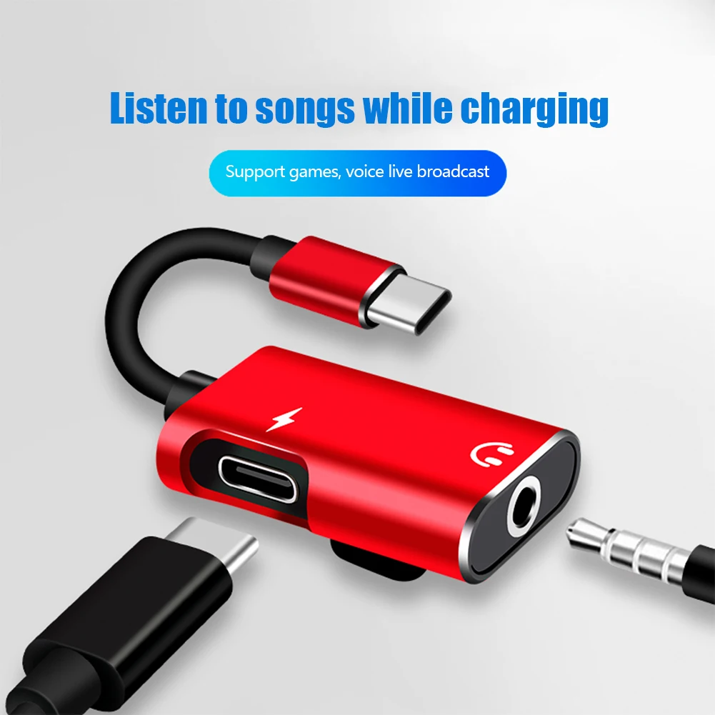 Earphone Splitter Jack - 2-in-1 USB-C zu 3,5mm Klinke Adapter