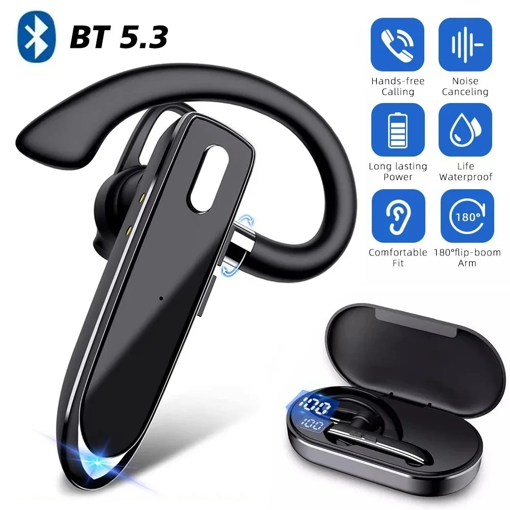 Bluetooth Headset On Ear - Drahtlose Bluetooth-Kopfhörer mit Mikrofon-Kopfhörer ENC Noise