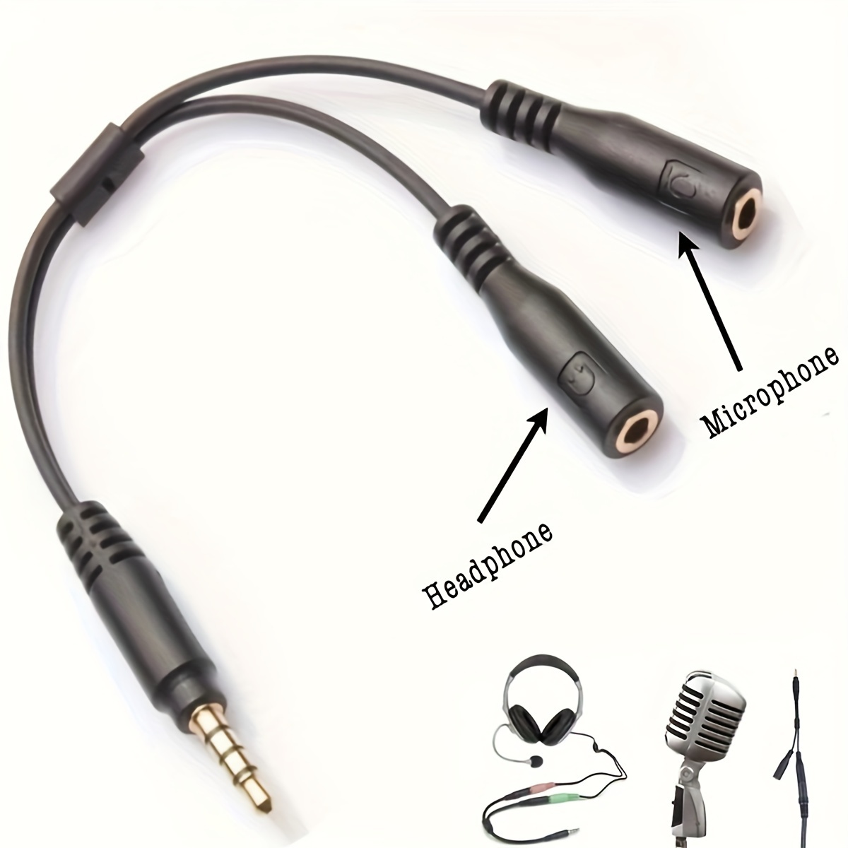 Audio Splitter Y - 3,5 mm Stereo-Audio 1 Stecker auf