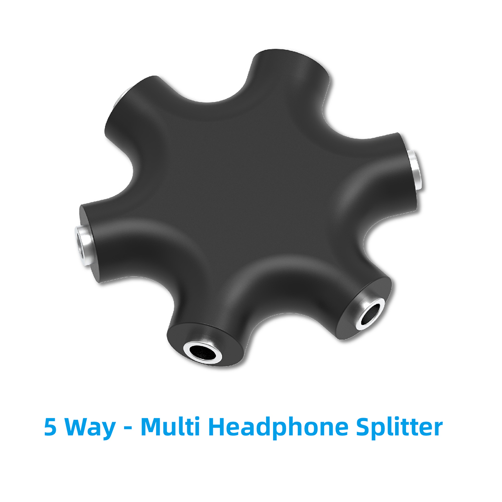 Earphone Splitter Jack - 3,5mm Klinkenstecker Kopfhörer Audio-Splitter-Adapter 1 Stecker