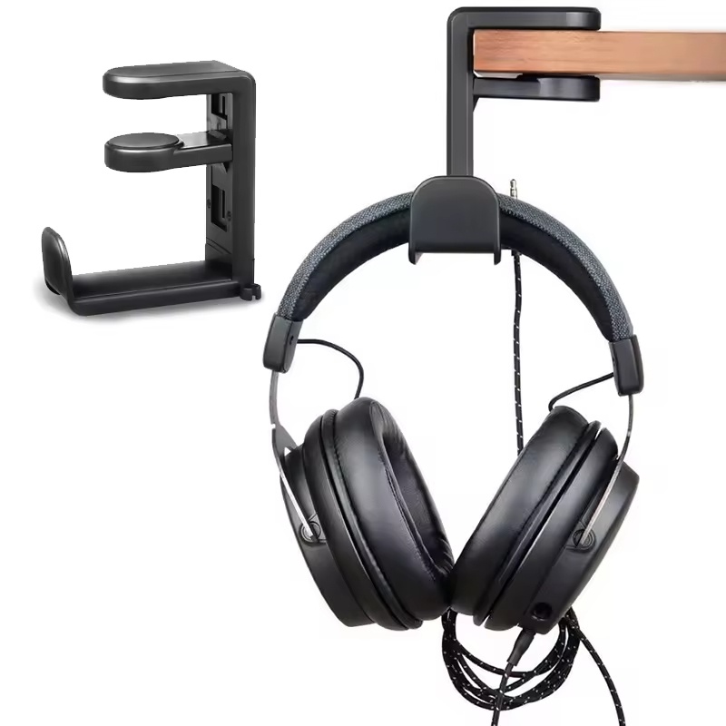 Headphone Stand Desk - Kopfhörerhalterung für unter dem Schreibtisch, drehbares