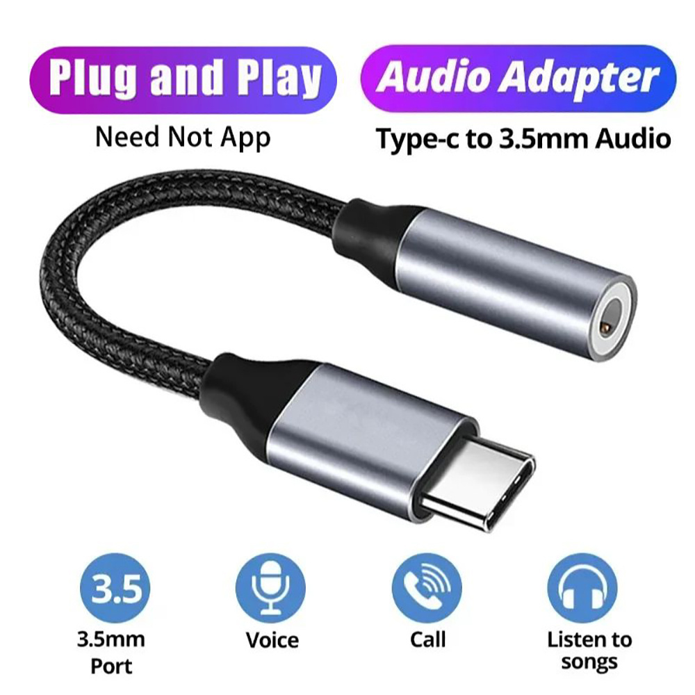 Audiophile Headphone Wired - USB Typ-C auf 3,5mm Audio-Adapter Kopfhörer-Kabelkonverter