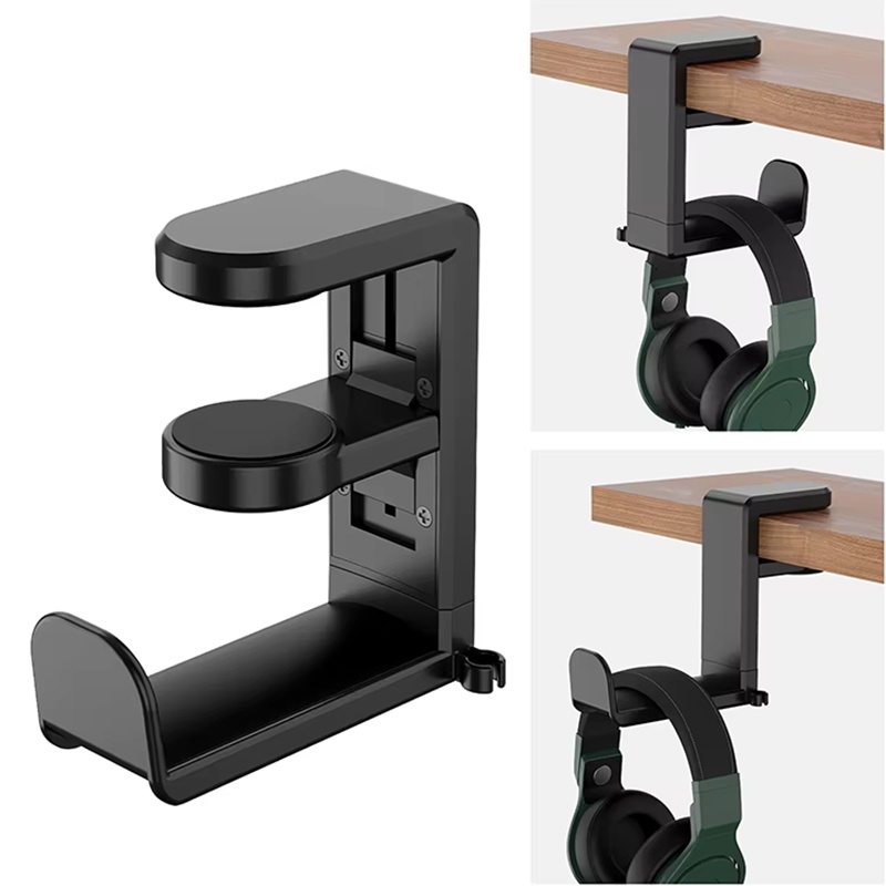Headphone Stand Desk - Universeller Gaming-Kopfhörerständer, Headset-Hakenhalter, Aufbewahrungshalter mit verstellbarem