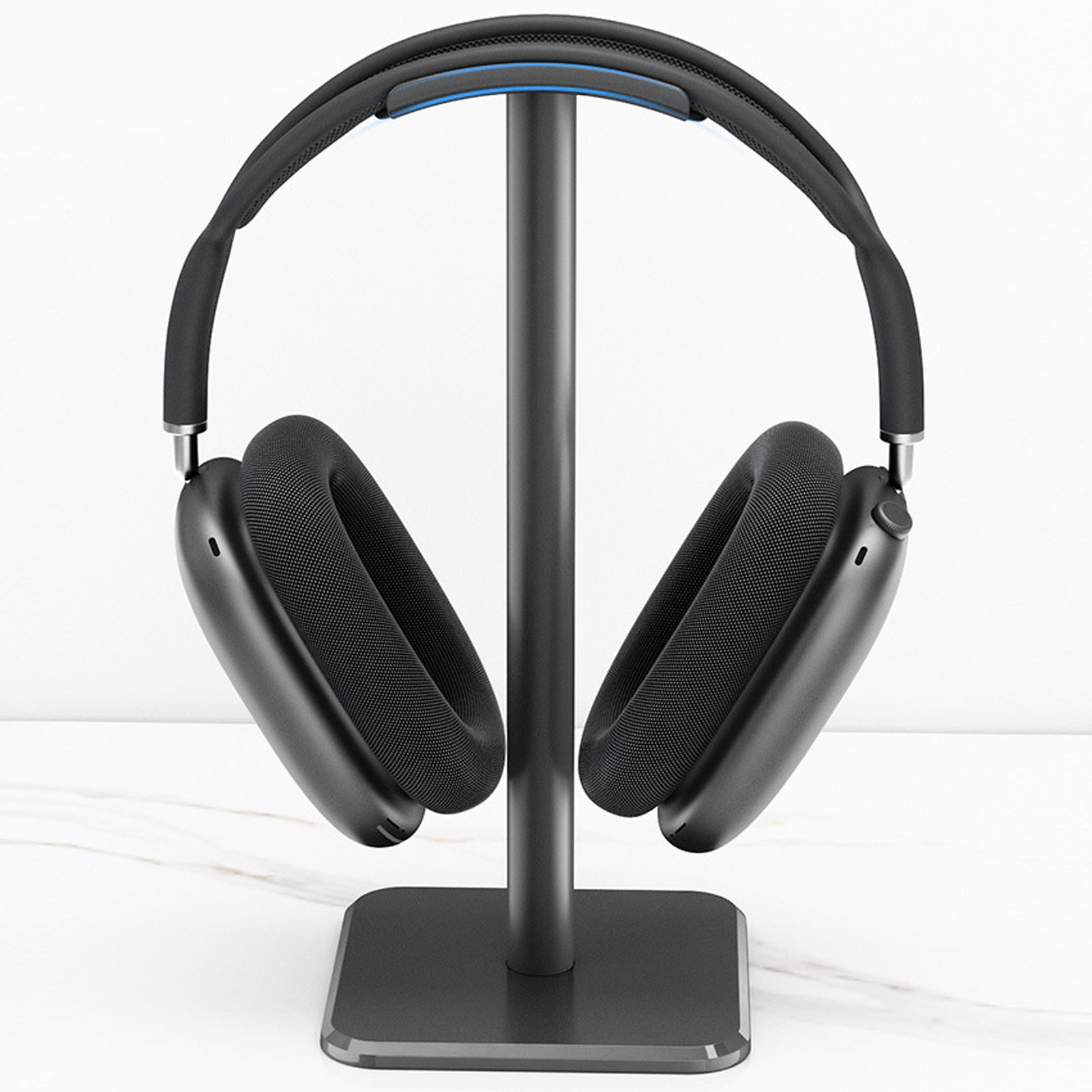 Headphone Stand Desk - Kopfhörerständer, abgerundete Ecke, rutschfeste Basis, TPU-Tablett,