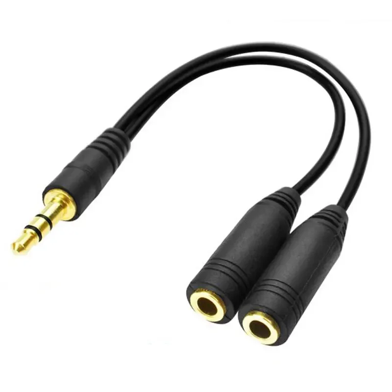 Earphone Splitter Jack - Kopfhörer-Splitter, 3,5-mm-Verlängerungskabel, Audio-Stereo-Y-Splitter (Hi-Fi-Sound), 3,5-mm-Stecker auf