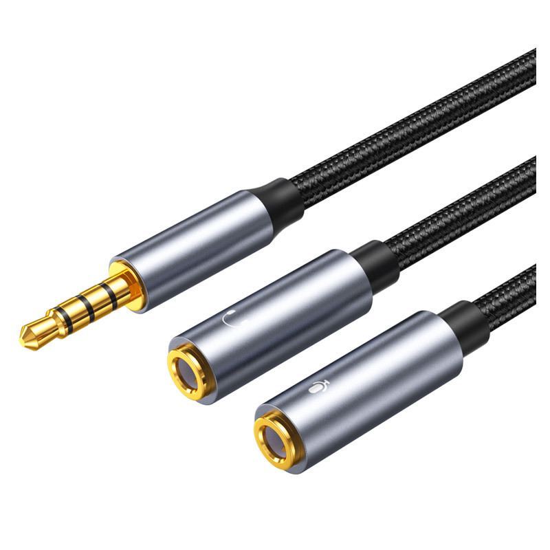 Earphone Splitter Jack - 3,5-mm-Klinken-Aux-Audiokabel, Stecker auf Buchse, 1 auf