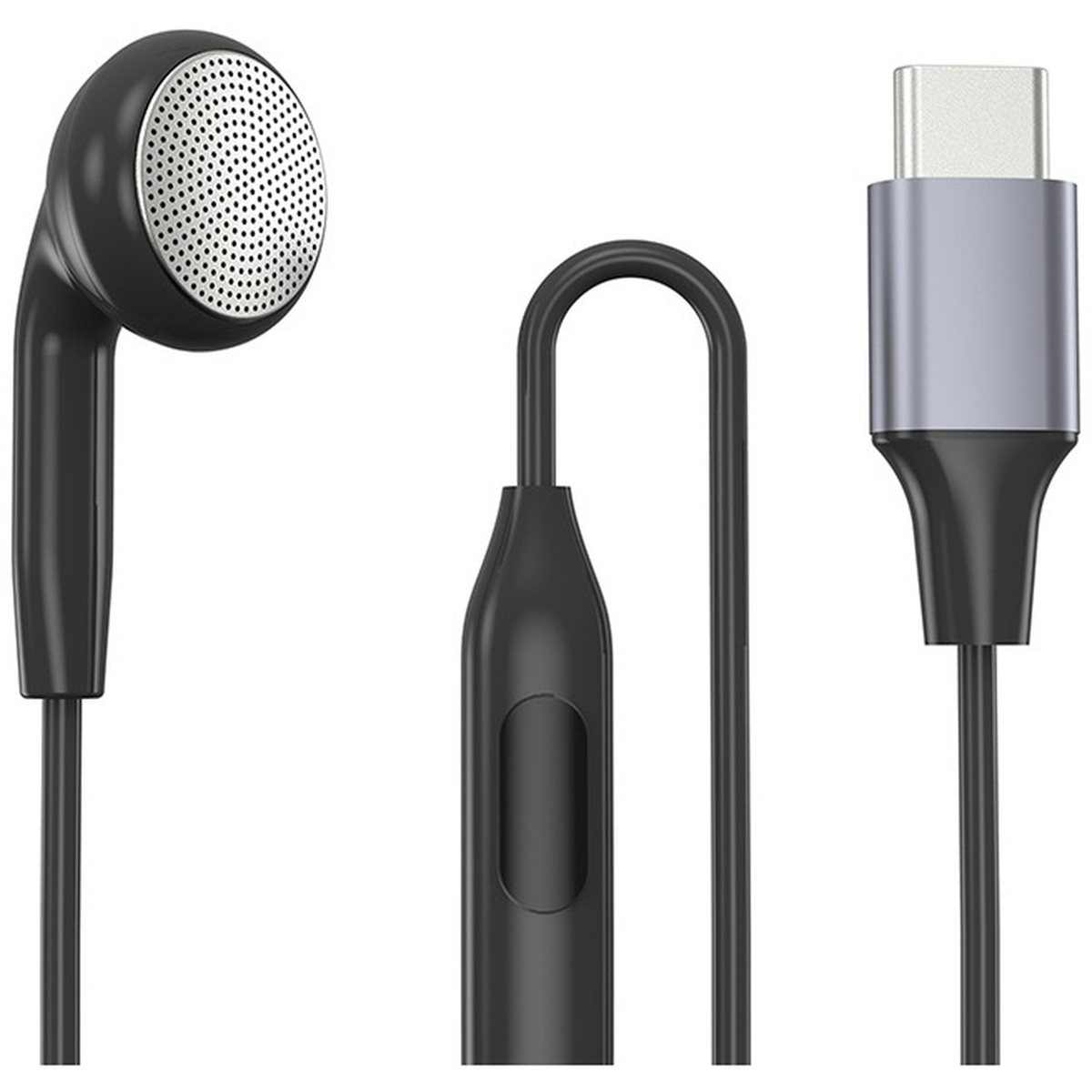 Wired Earphone Mic - DT75BG Typ C Einzelohrhörer mit Mikrofon,