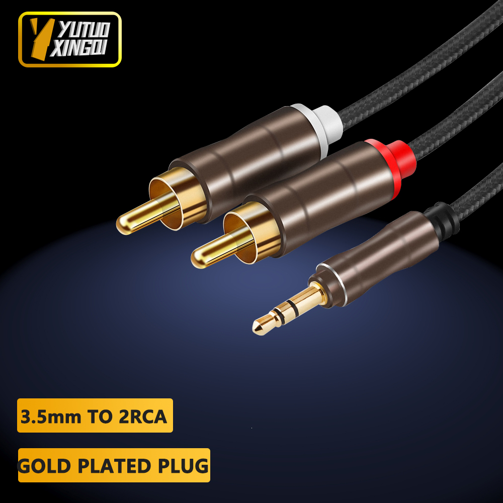 Cable Extension 3.5 - 3,5 mm auf 2 RCA Doppel-Lotus-Audiokabel