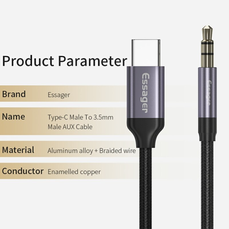 Essager usb c bis 3,5mm aux ja – Earphone Splitter Jack Bewertung und Preis