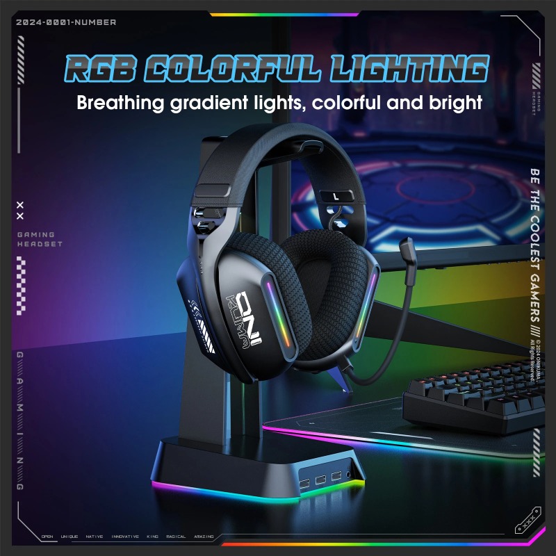ONIKUMA GT808 Kabelloses Gamin – Gaming Headset Rgb Bewertung und Preis