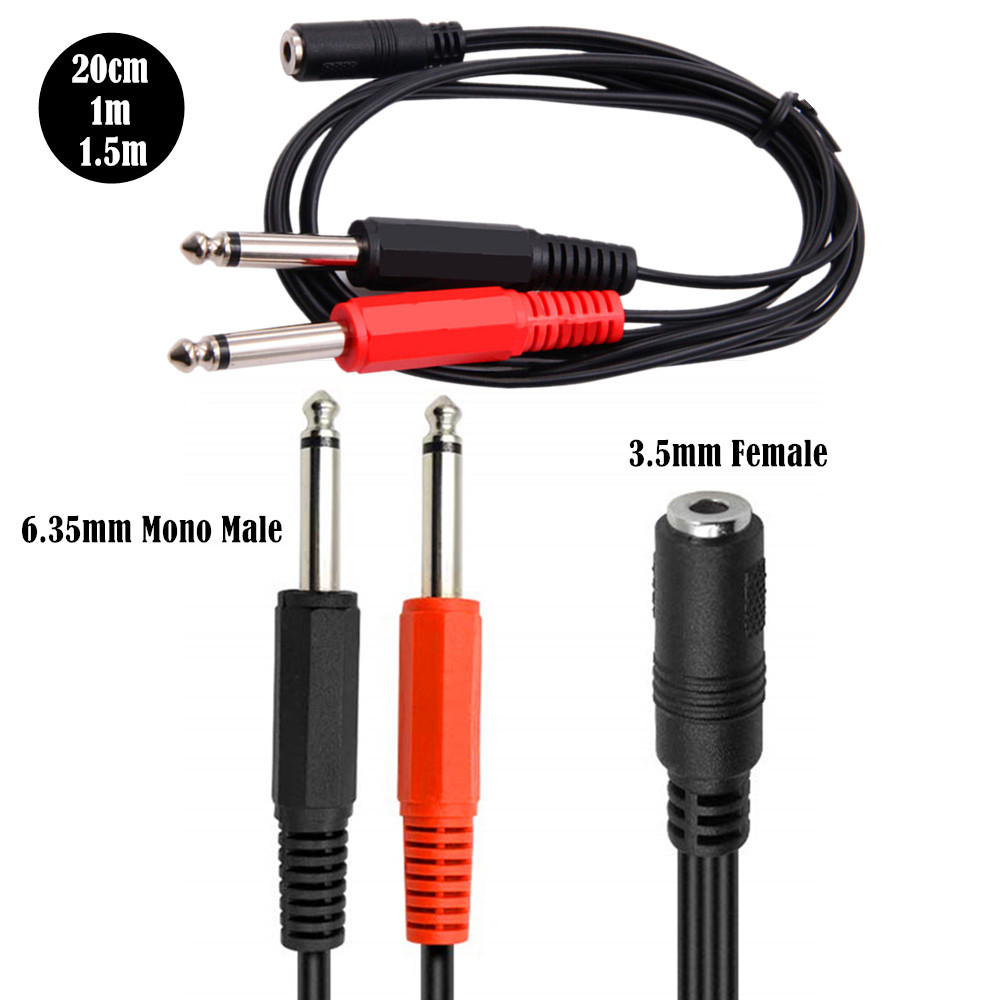 6,35 mm Stecker auf 2 6,35 mm  – Cable Extension 3.5 Bewertung und Preis