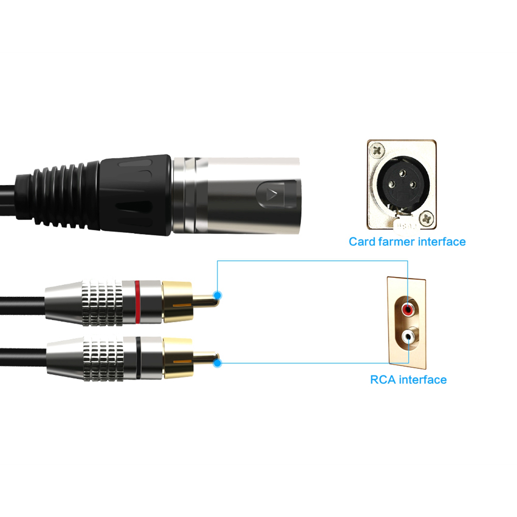1 xlr Stecker auf 2 rca Stecke – Audio Splitter Y Bewertung und Preis