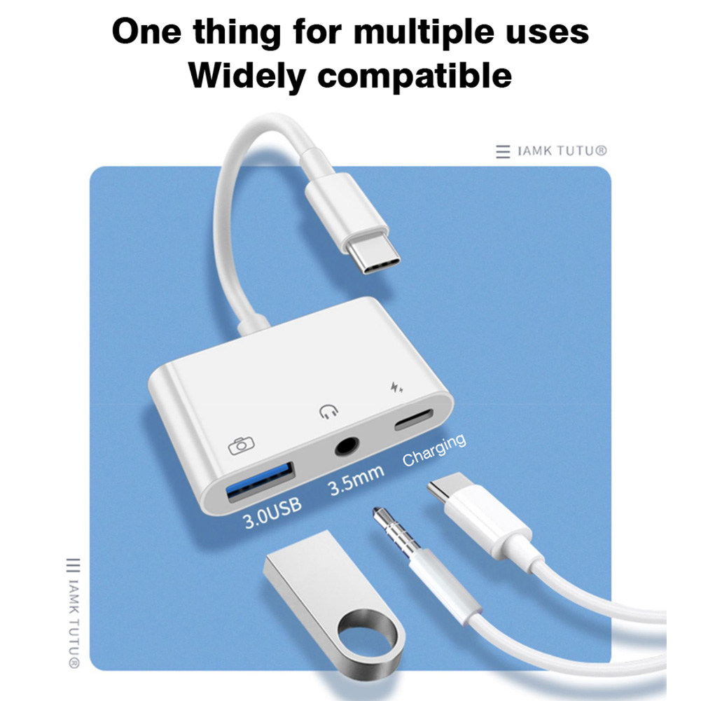 3-in-1 Typ-C zu 3,5mm Klinke K – Earphone Splitter Jack Bewertung und Preis