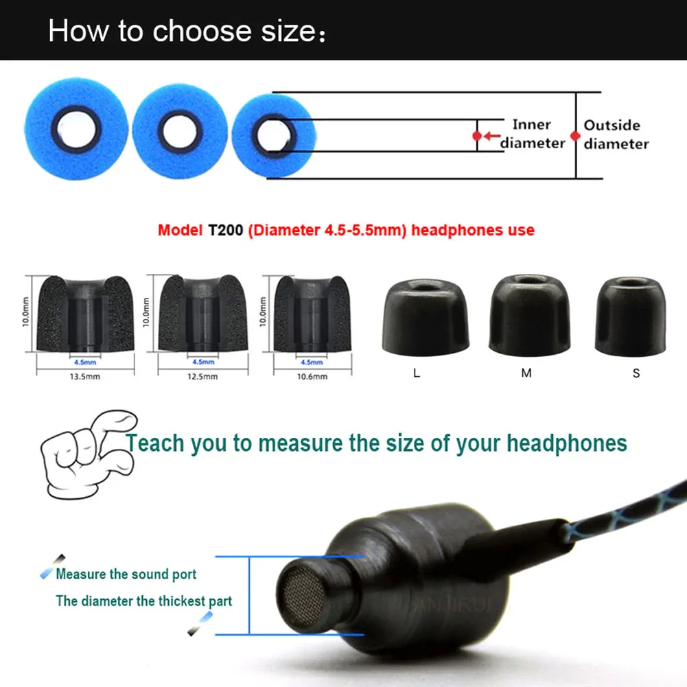 12 Paar ANJIRUI Memory-Schaum- – Earphone Foam Tip Bewertung und Preis