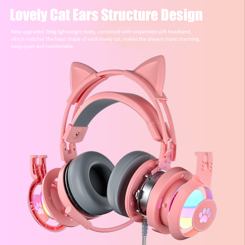 Niedliche Katzen ohr Gaming-Ko – Gaming Headset Rgb Bewertung und Preis