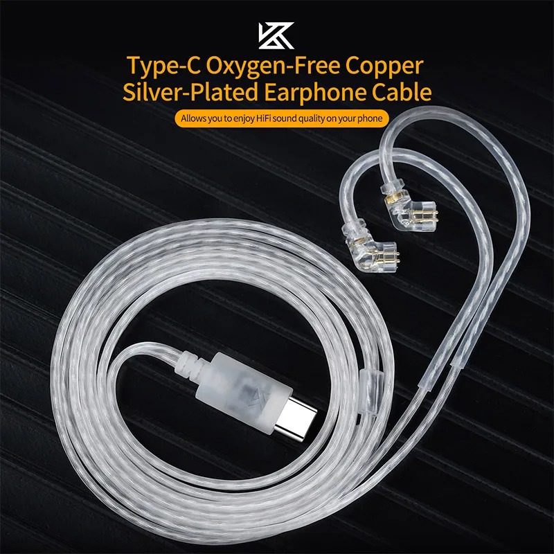 KZ Kopfhörer Typ-c 2PIN Kabel  – Wired Earphone Mic Bewertung und Preis